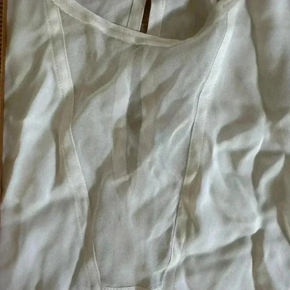 Rebecca Taylor Silk Too Cream Size 4 - Picture 5 of 6